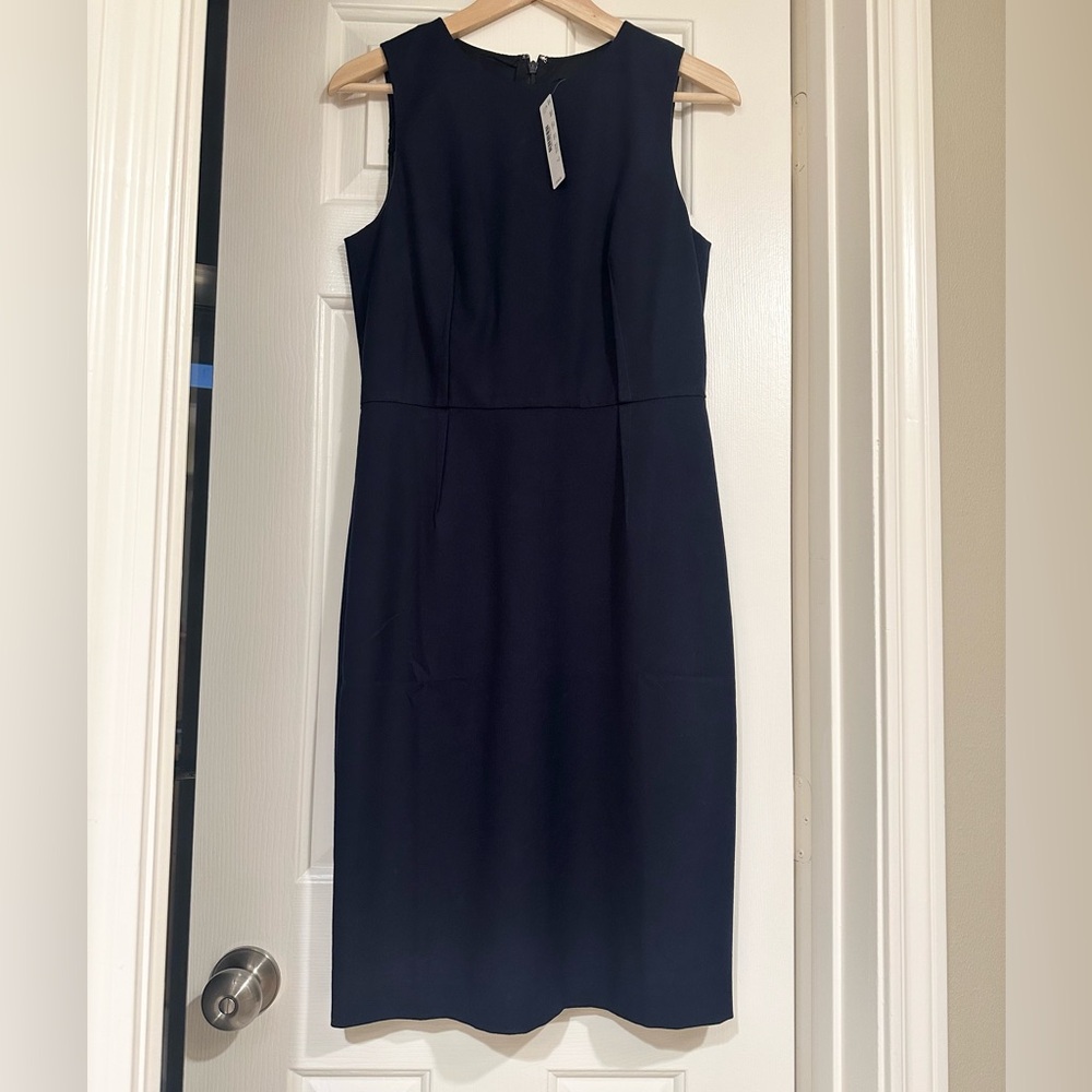 JCREW navy sheath dress- never worn!